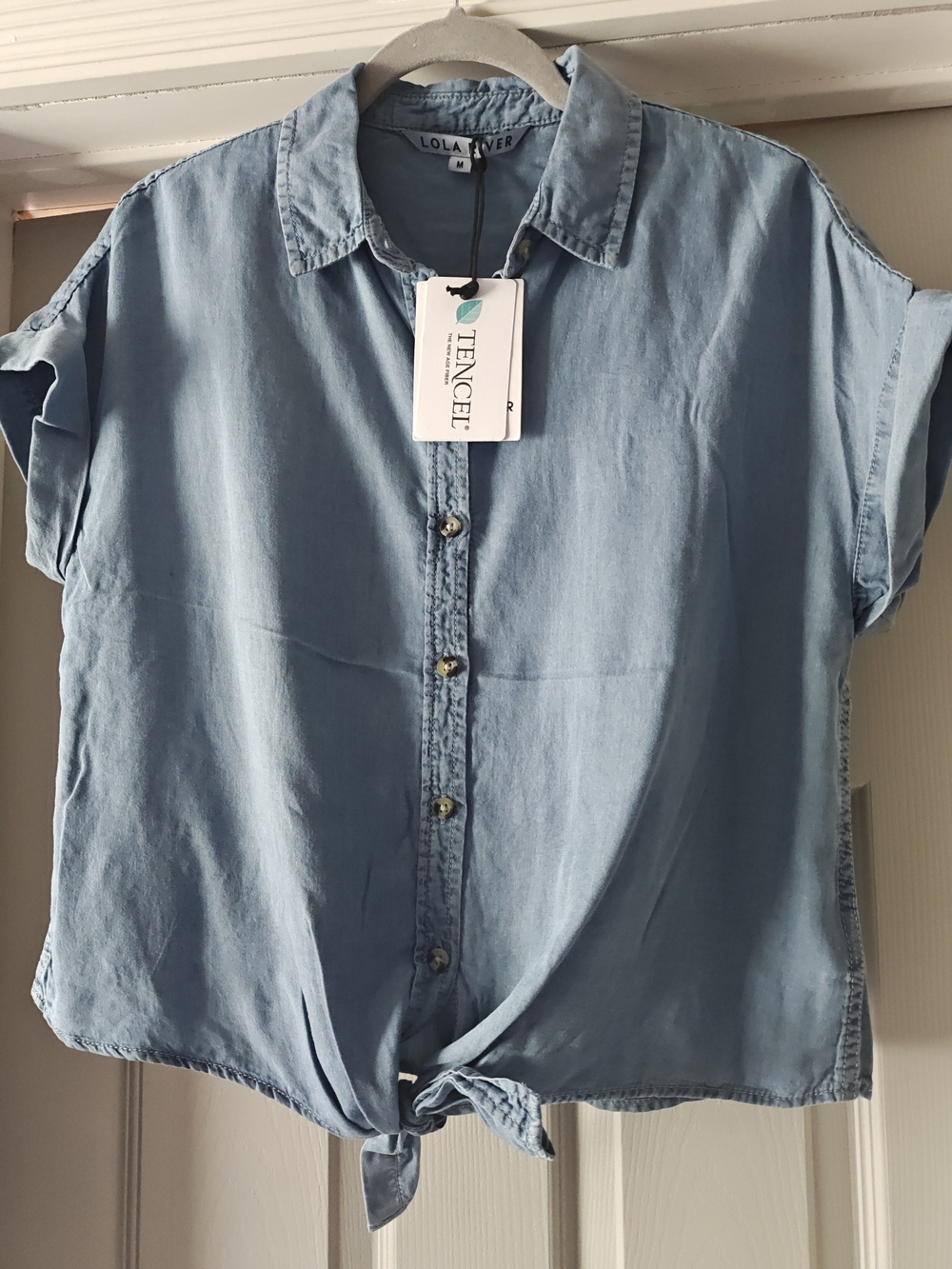 Lola River Light Blue Tencel Button-Up Shirt